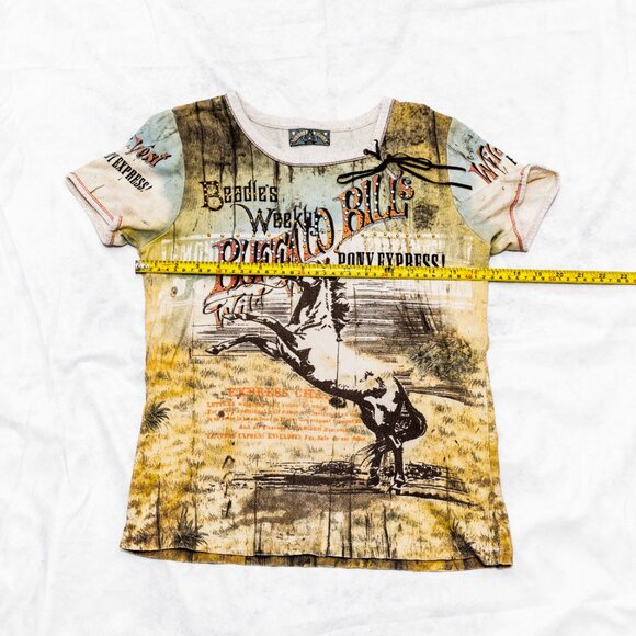 Vanilla Sugar Buffalo Bill Wild West Pony Express Embellished Tee Small - Picture 8 of 13